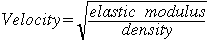 Equation for Seismic Velocity