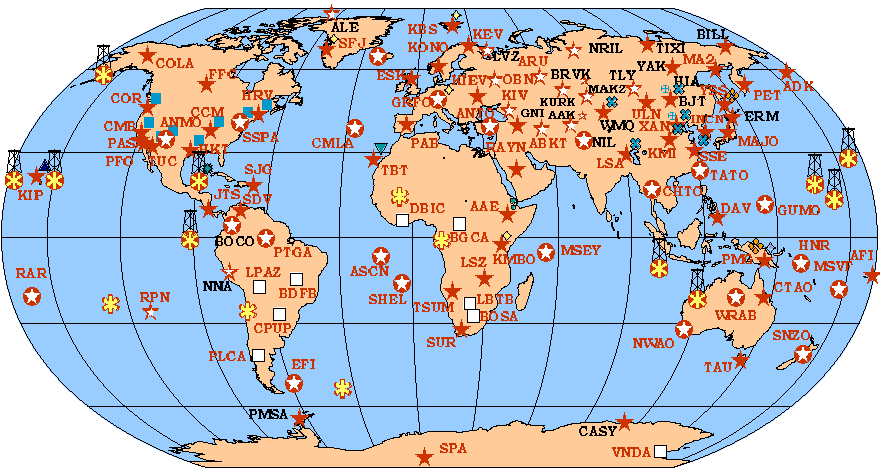 IRIS GSN Station Map