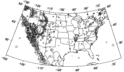 Seismicity of the Lower 48 states